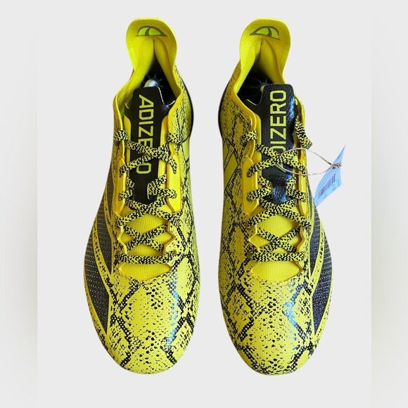 NEW Adidas Adizero Electric II Exotic Speed Football Cleats Men's Sz 8.5 Yellow - Picture 3 of 15